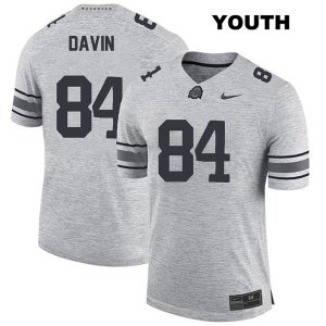 Youth NCAA Ohio State Buckeyes Brock Davin #84 College Stitched Authentic Nike Gray Football Jersey OF20Q47DZ